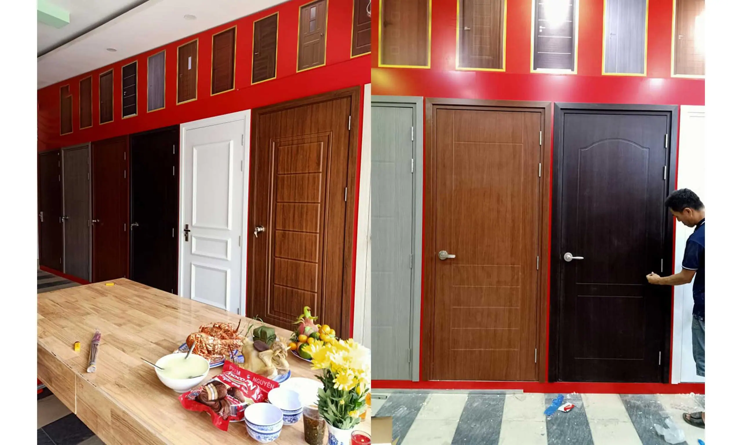 cửa nhựa giả gỗ