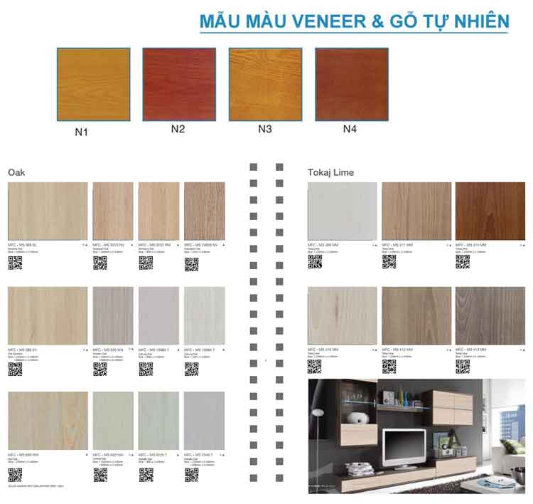 Bảng màu cửa gỗ chống cháy