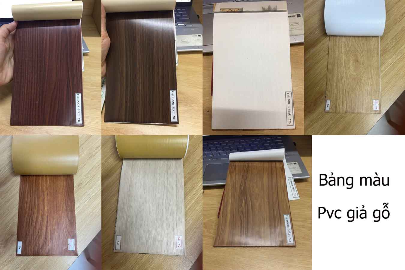 Bảng Màu Cửa Nhựa Giá Rẻ Pvc Phủ Da
