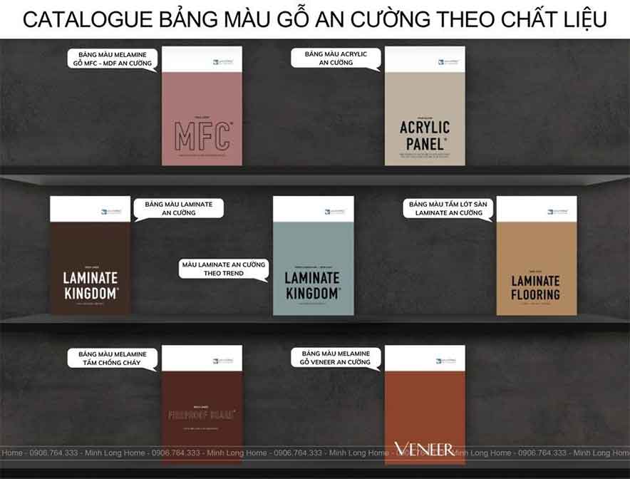 Bảng màu melamine an cường