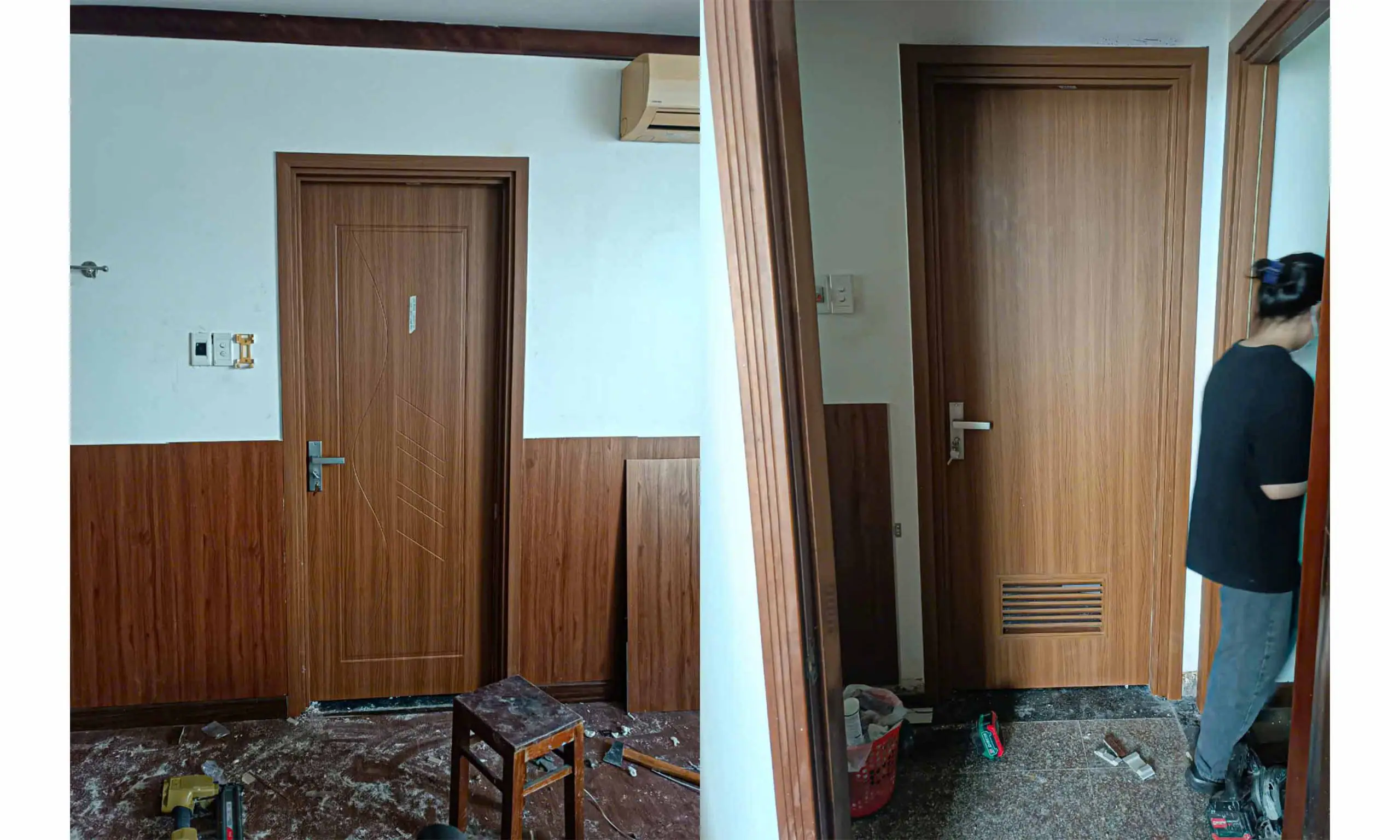 Mẫu Cửa Nhựa Giả Gỗ